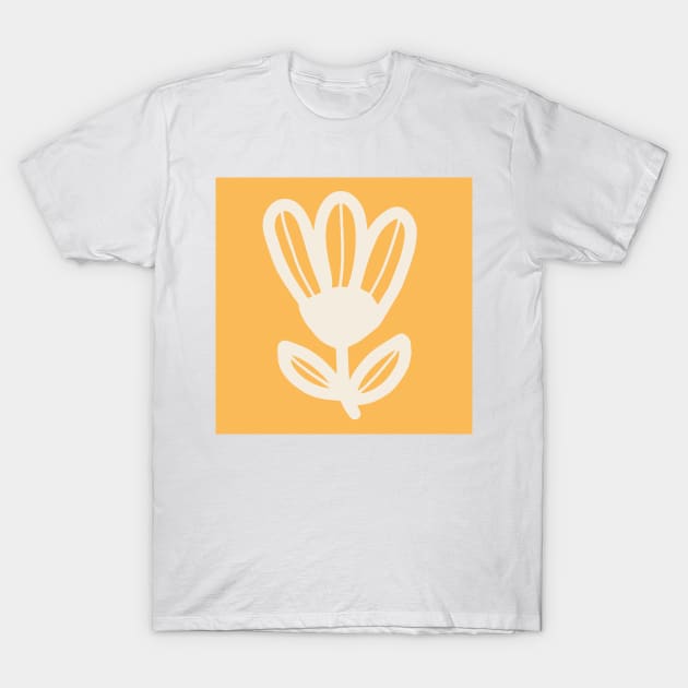 Buttery yellow large scale tulip T-Shirt by FrancesPoff